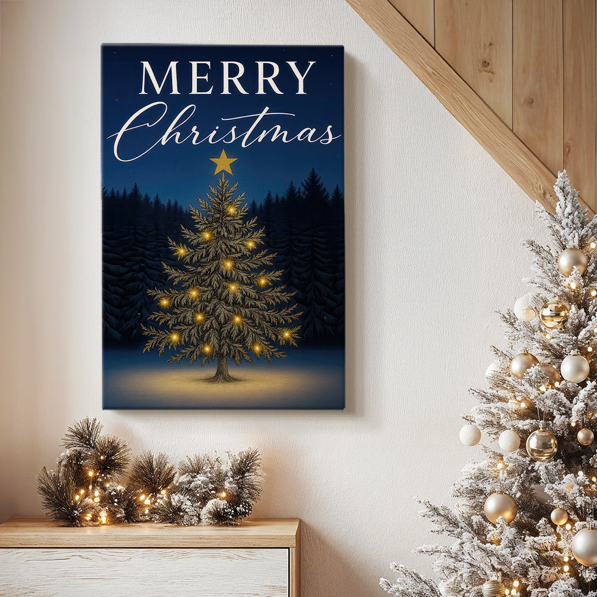 Midnight of Stillwater Sleigh - Canvas Art Print