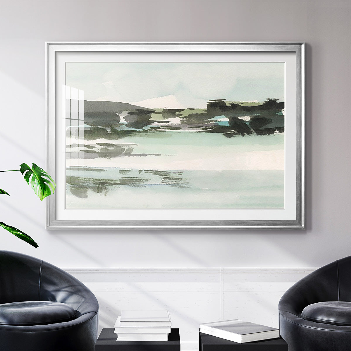 Turquoise Marsh II - Modern Framed Art Print