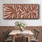 Terra Cotta Block Palms IV - Floater Framed Canvas Print