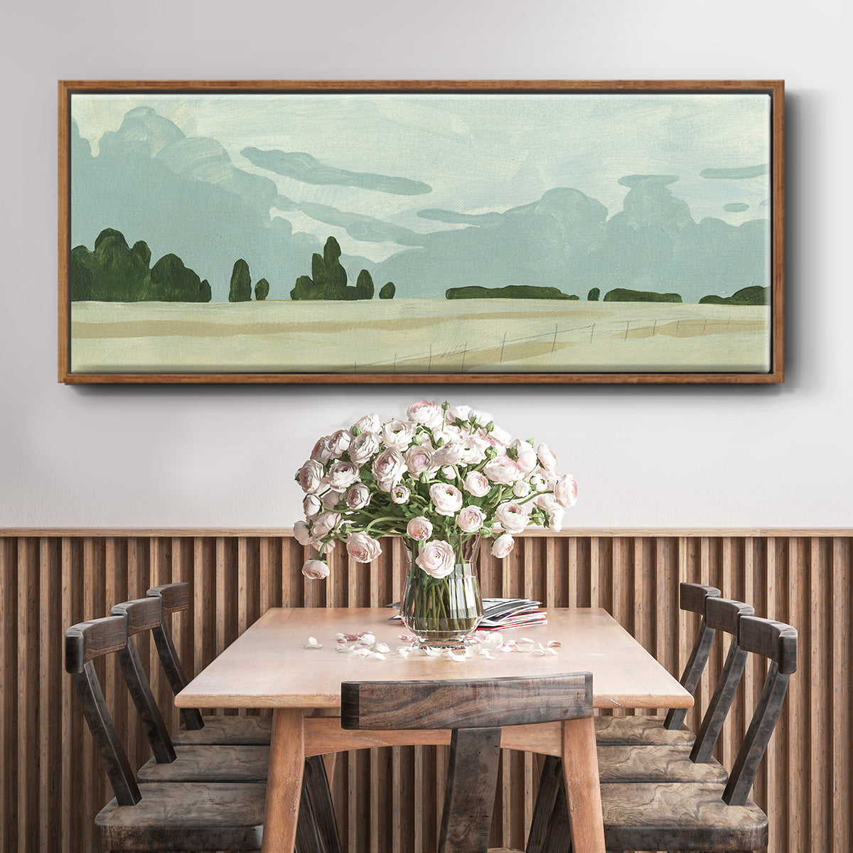 Farmland Study I - Floater Framed Canvas Print