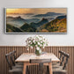 Jinshanling Mountains at Sunrise in Autumn Colors - Floater Framed Canvas Print