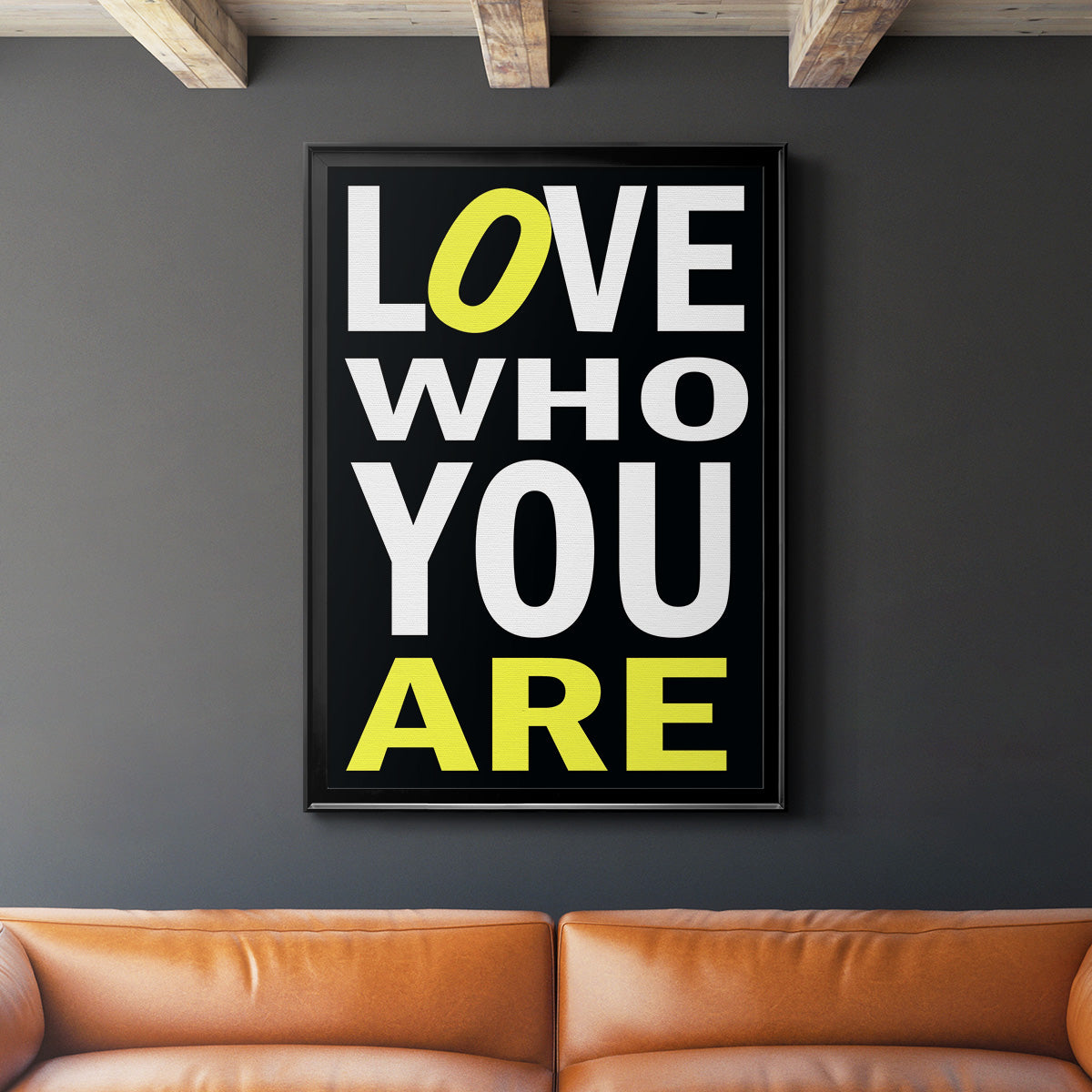 Love Who You Are - Modern Framed Canvas Print