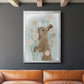 Rabbit In Dandylions - Modern Framed Canvas Print