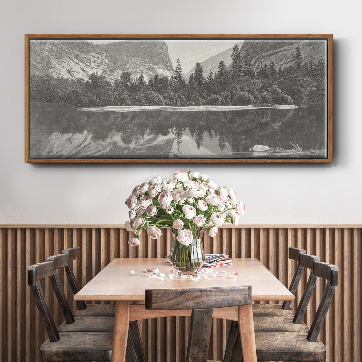 Mirror Lake, Yosemite Valley - Floater Framed Canvas Print