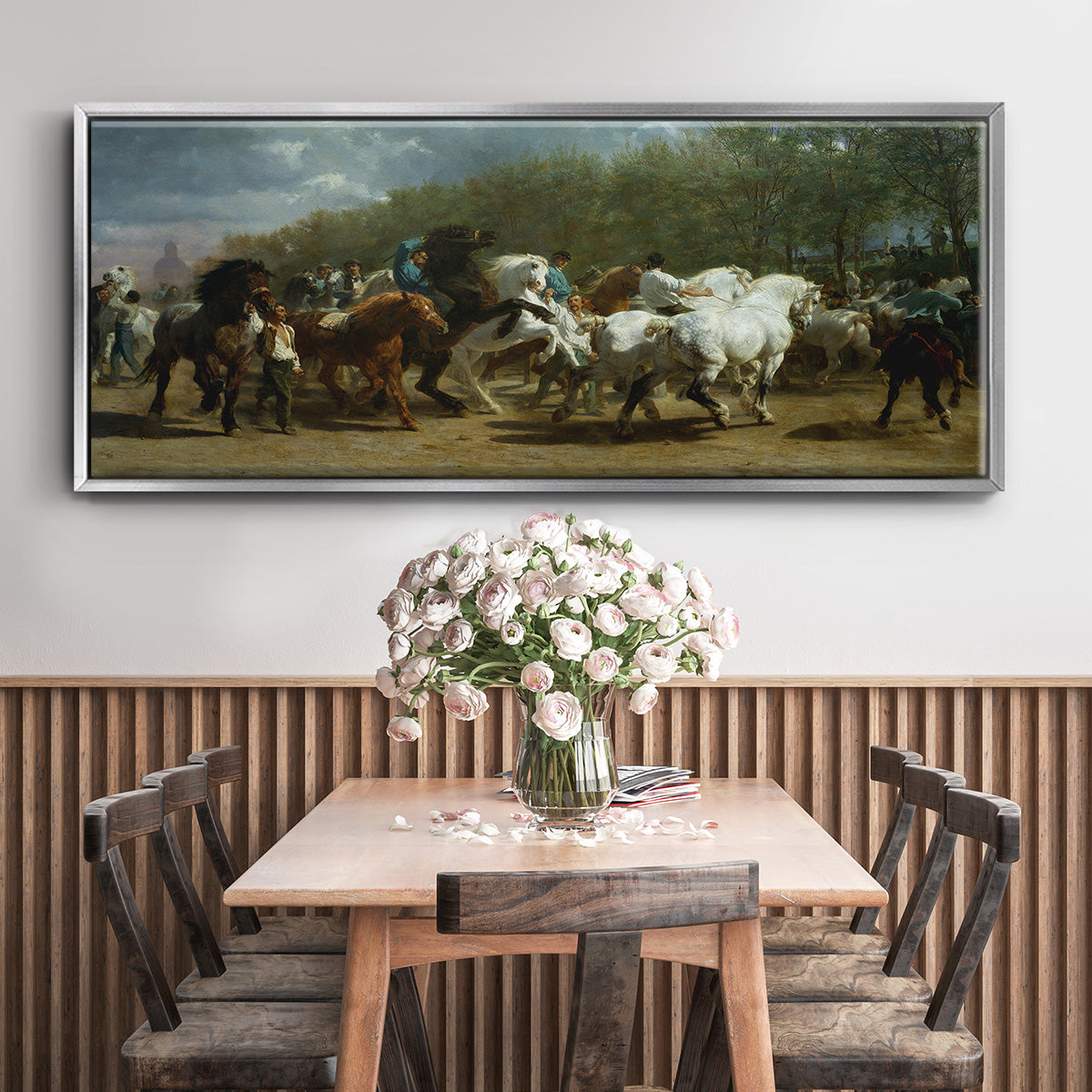 The Horse Fair - Floater Framed Canvas Print