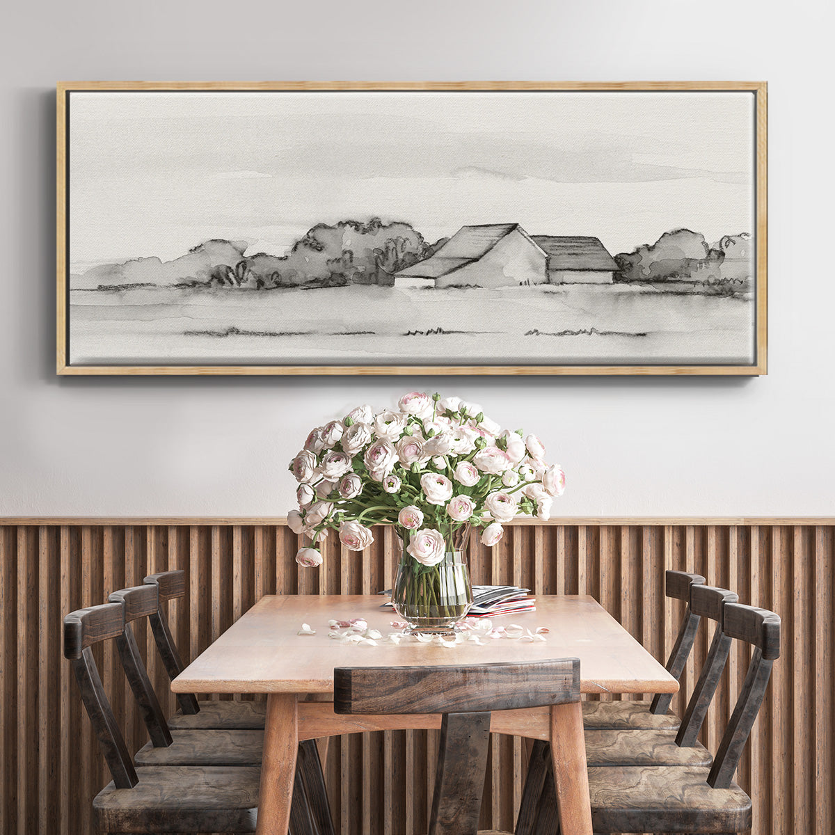 Wyeth Barn II - Floater Framed Canvas Print