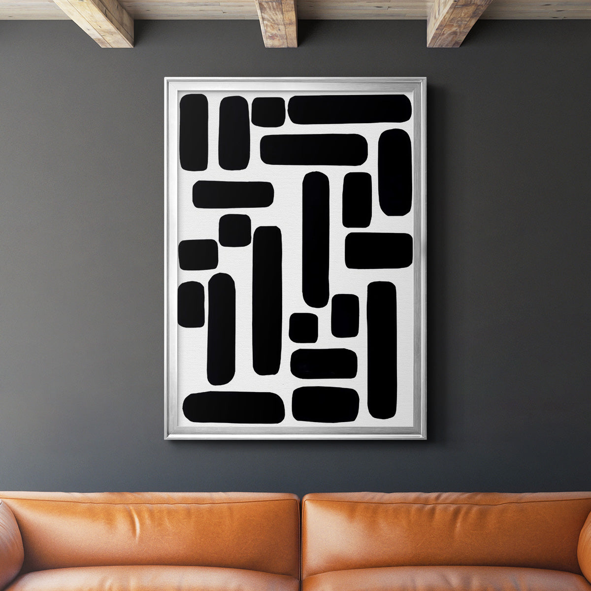 Shuffle IV - Modern Framed Canvas Print