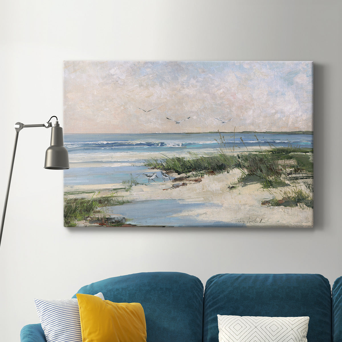 Soft Morning Sea Premium Gallery Wrapped Canvas - Ready to Hang