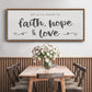 Faith Hope Love - Floater Framed Canvas Print