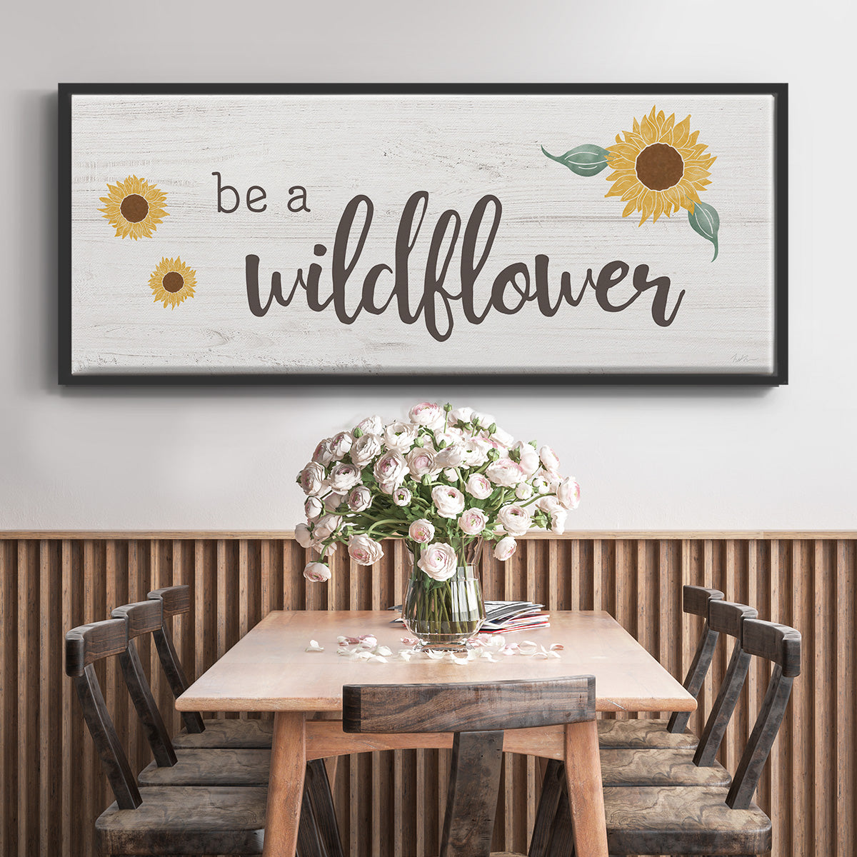 Be a Wildflower - Floater Framed Canvas Print