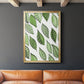 Patterned Leaf Shapes IV - Modern Framed Canvas Print