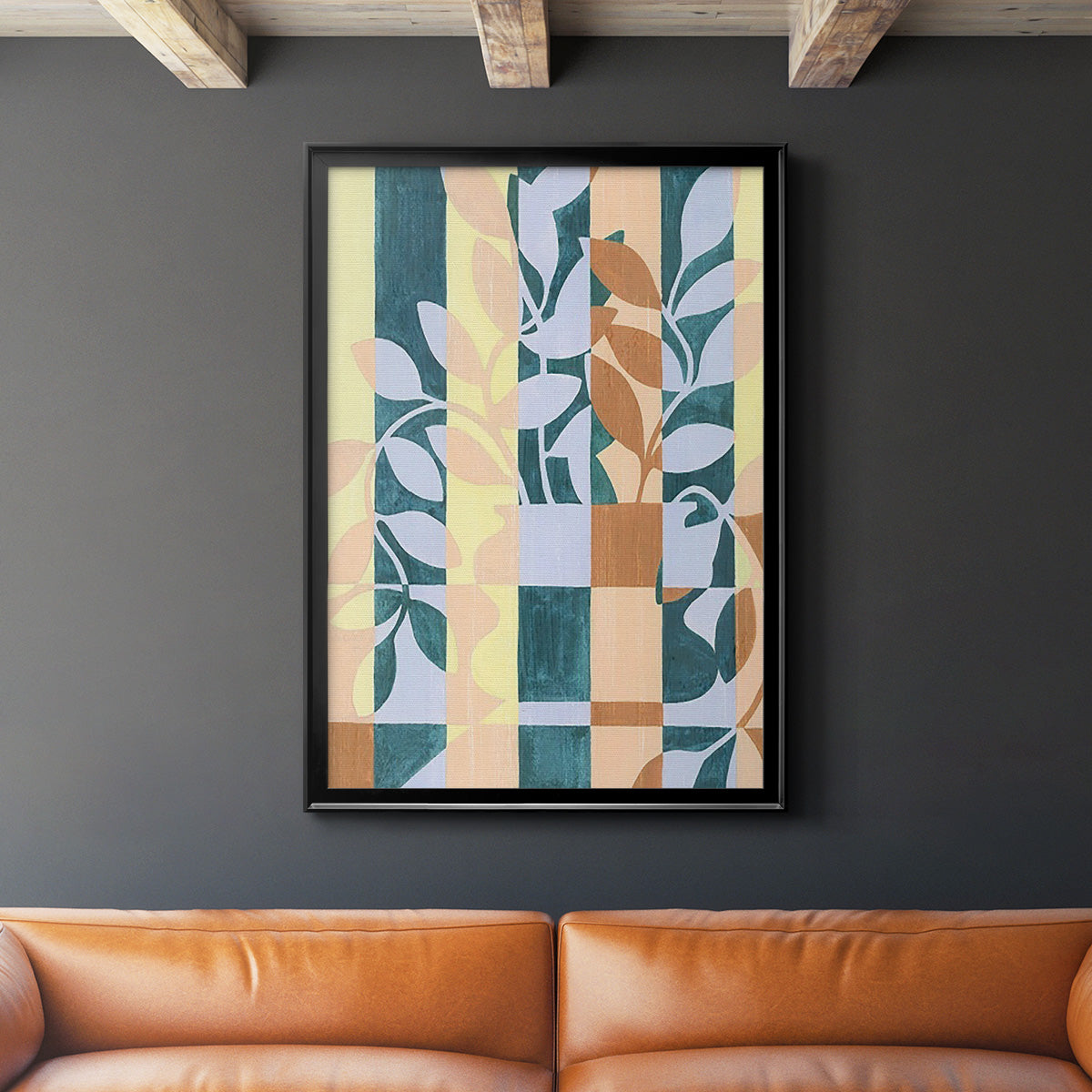 Checkered Cutting I - Modern Framed Canvas Print