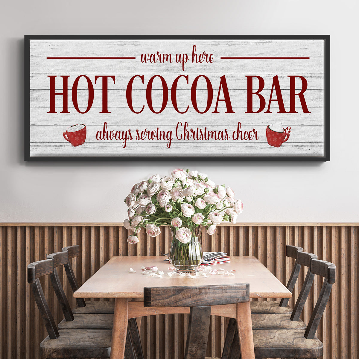 Hot Cocoa Bar - Floater Framed Canvas Print