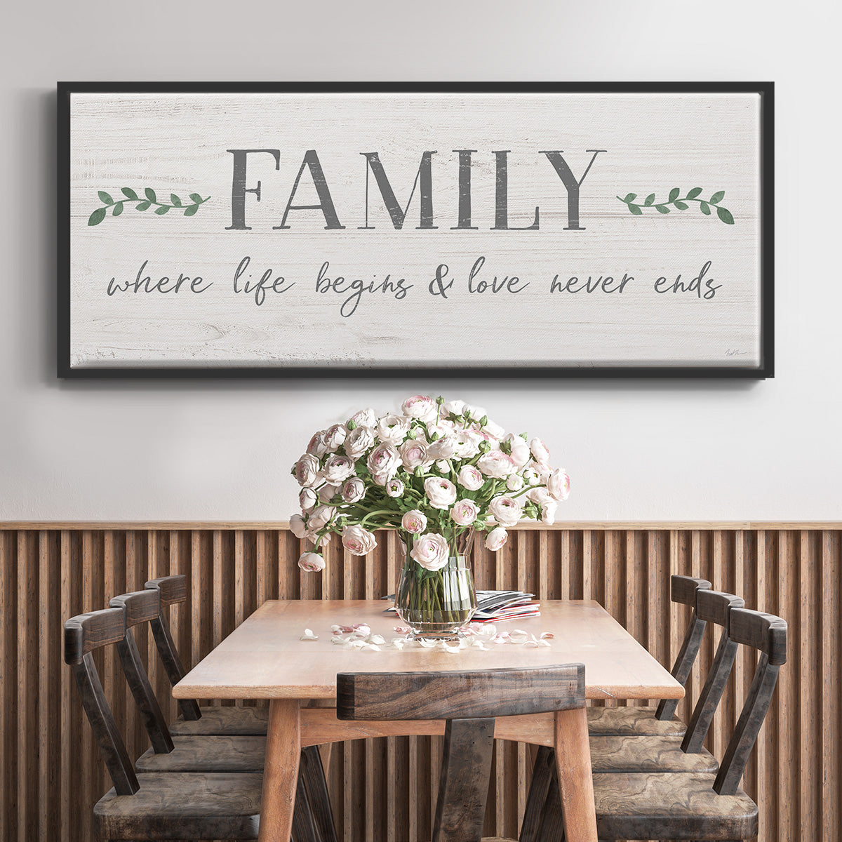 Love Never Ends - Floater Framed Canvas Print