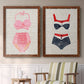 Vintage Swimming I - Premium Framed Canvas 2 Piece Set - Ready to Hang