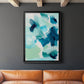 Teal Composition II - Modern Framed Canvas Print