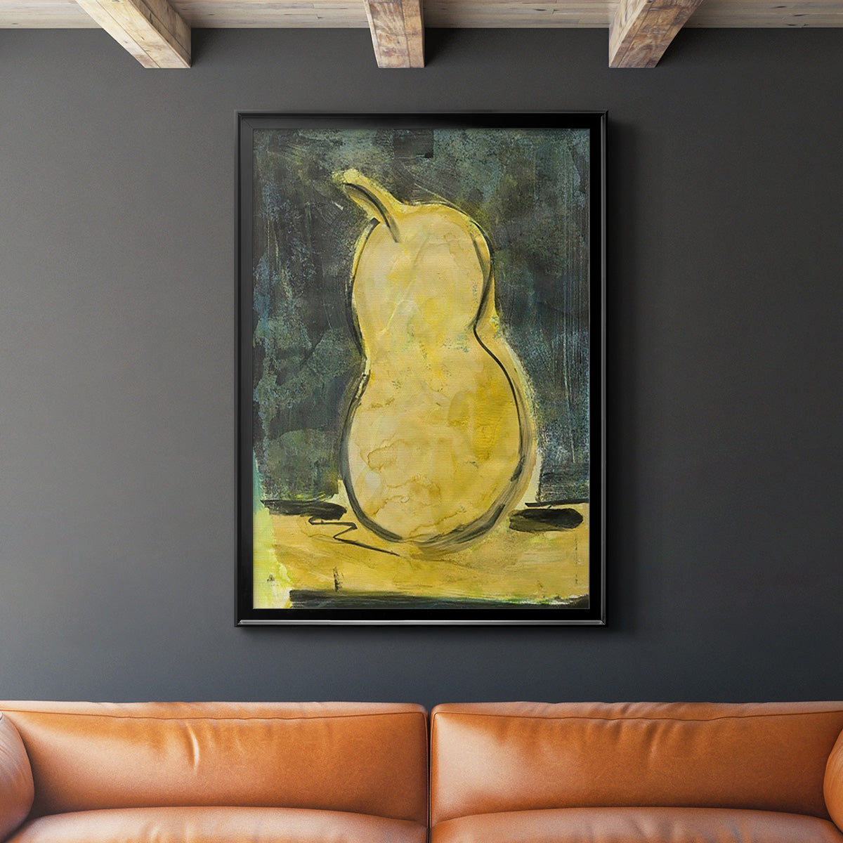 Urban Pear I - Modern Framed Canvas Print