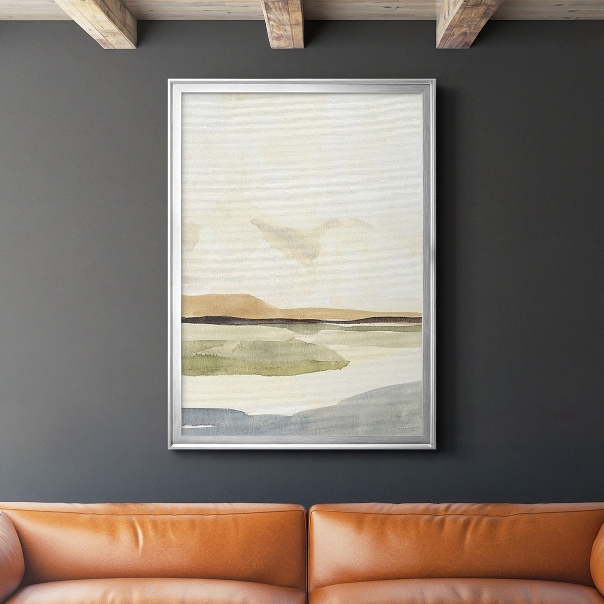 Slate Movement IV - Modern Framed Canvas Print