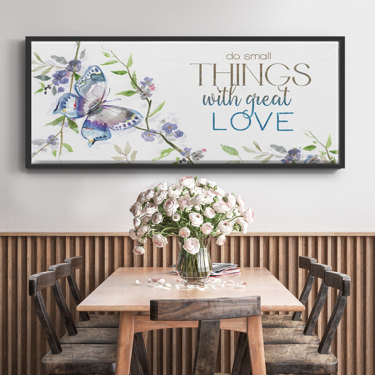 Small Things, Great Love - Floater Framed Canvas Print