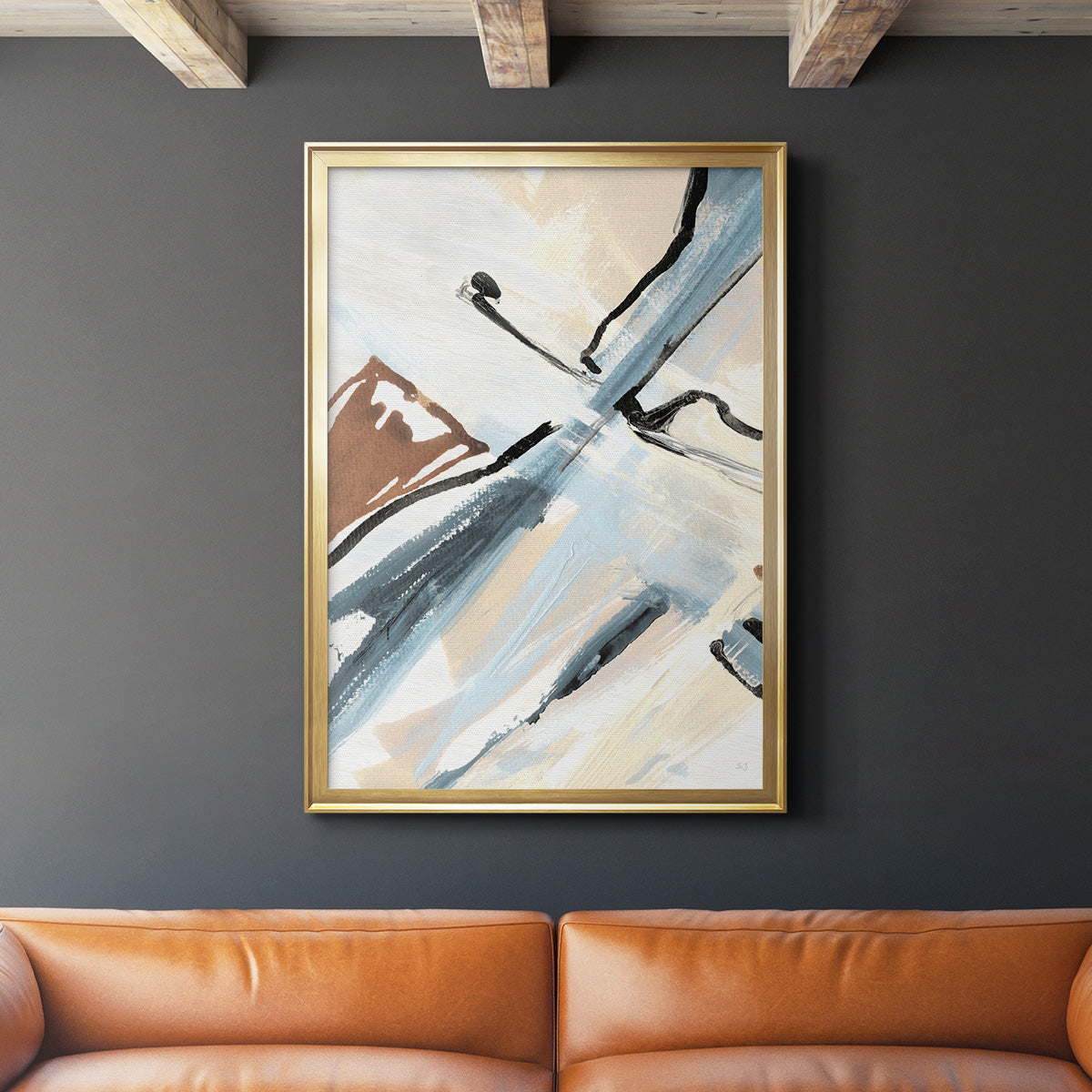 Dancing Wind Revisit I - Modern Framed Canvas Print