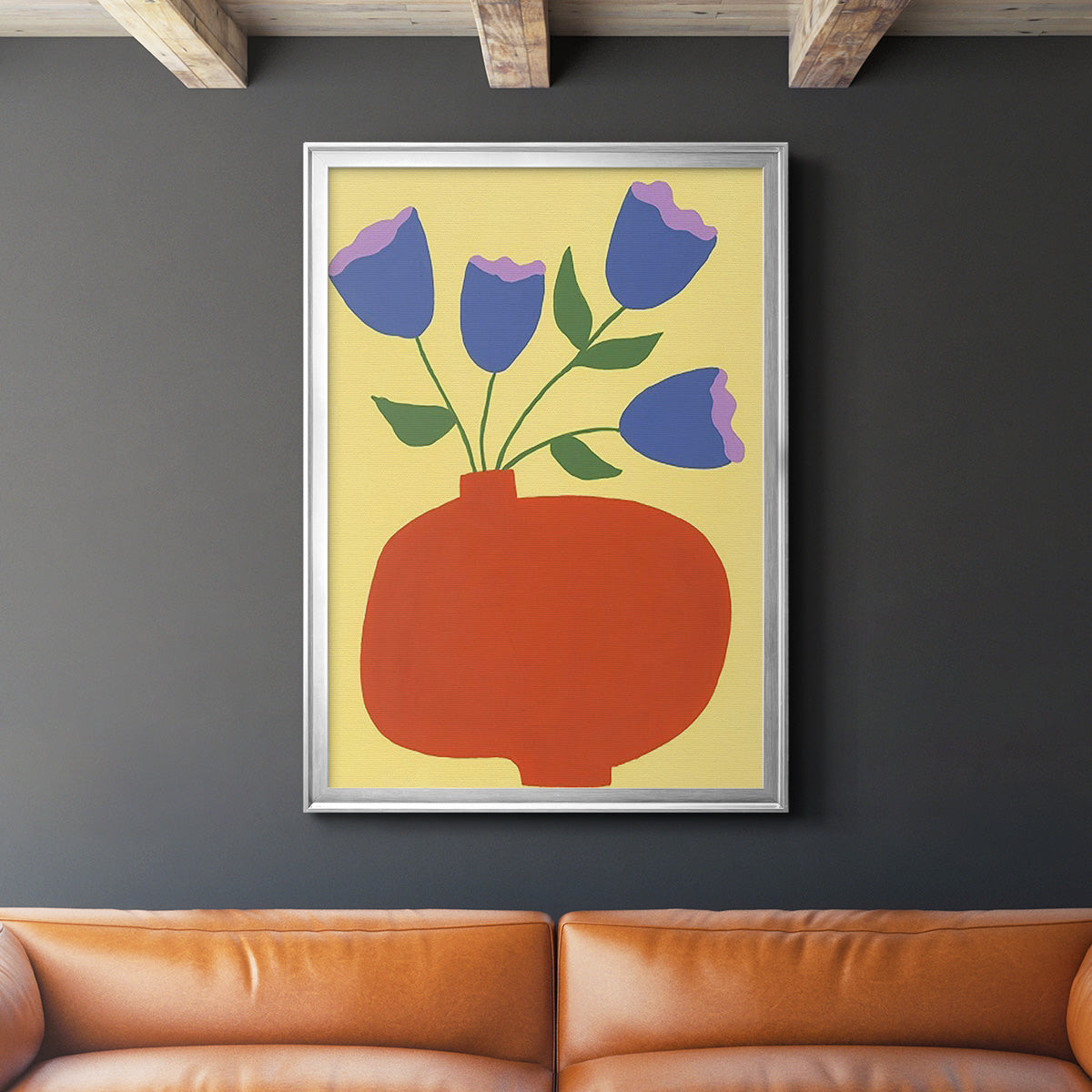 Modern Blooms III - Modern Framed Canvas Print