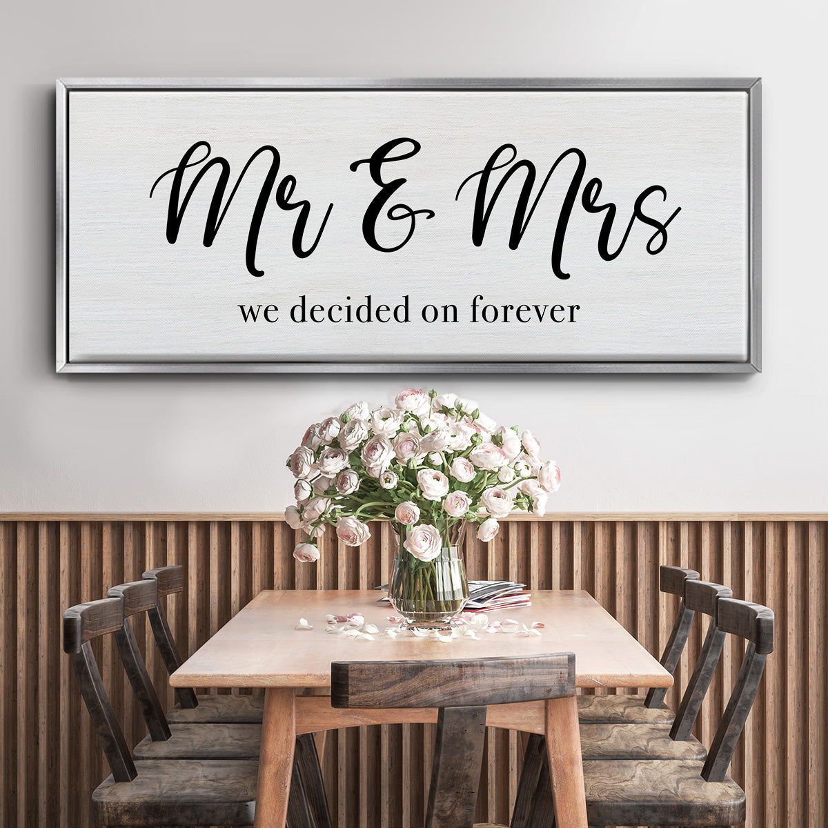 Decided on Forever - Floater Framed Canvas Print
