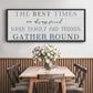 Family and Friends Gather - Floater Framed Canvas Print