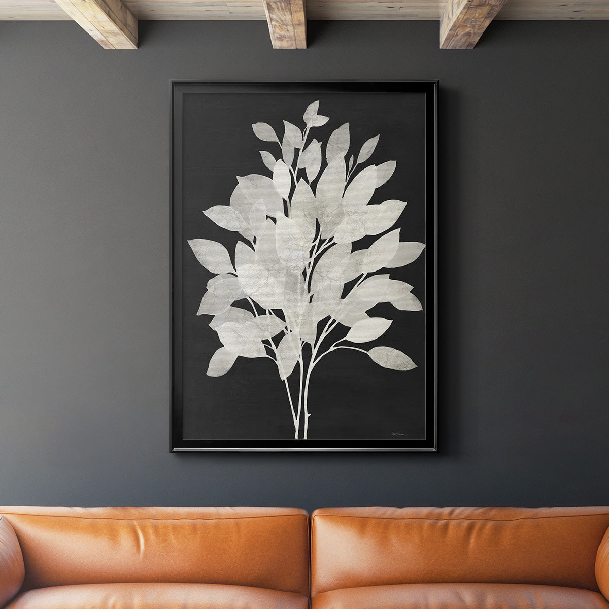 Misty Branches I - Modern Framed Canvas Print