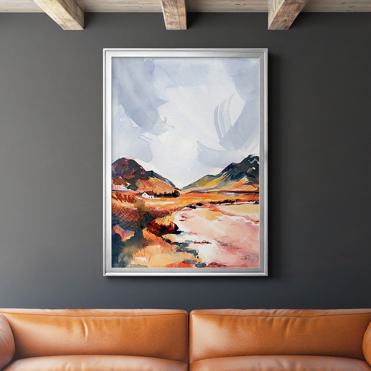 Chromatic Landscapes II - Modern Framed Canvas Print