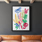 Bold Brushstroke Blooms I - Modern Framed Canvas Print