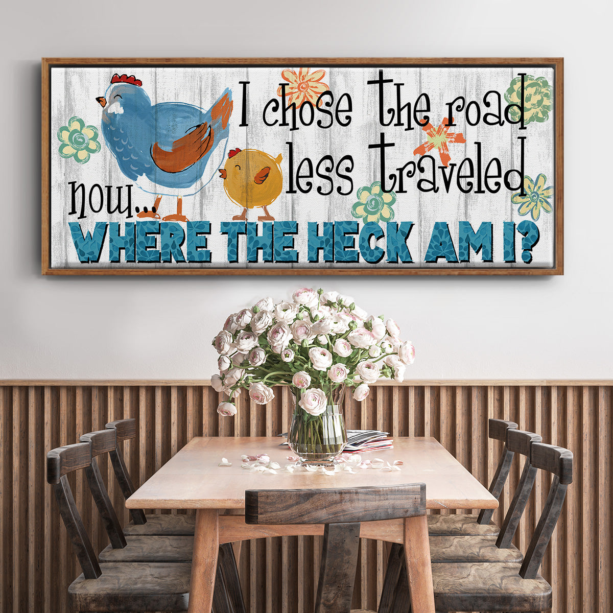 The Road Less - Floater Framed Canvas Print