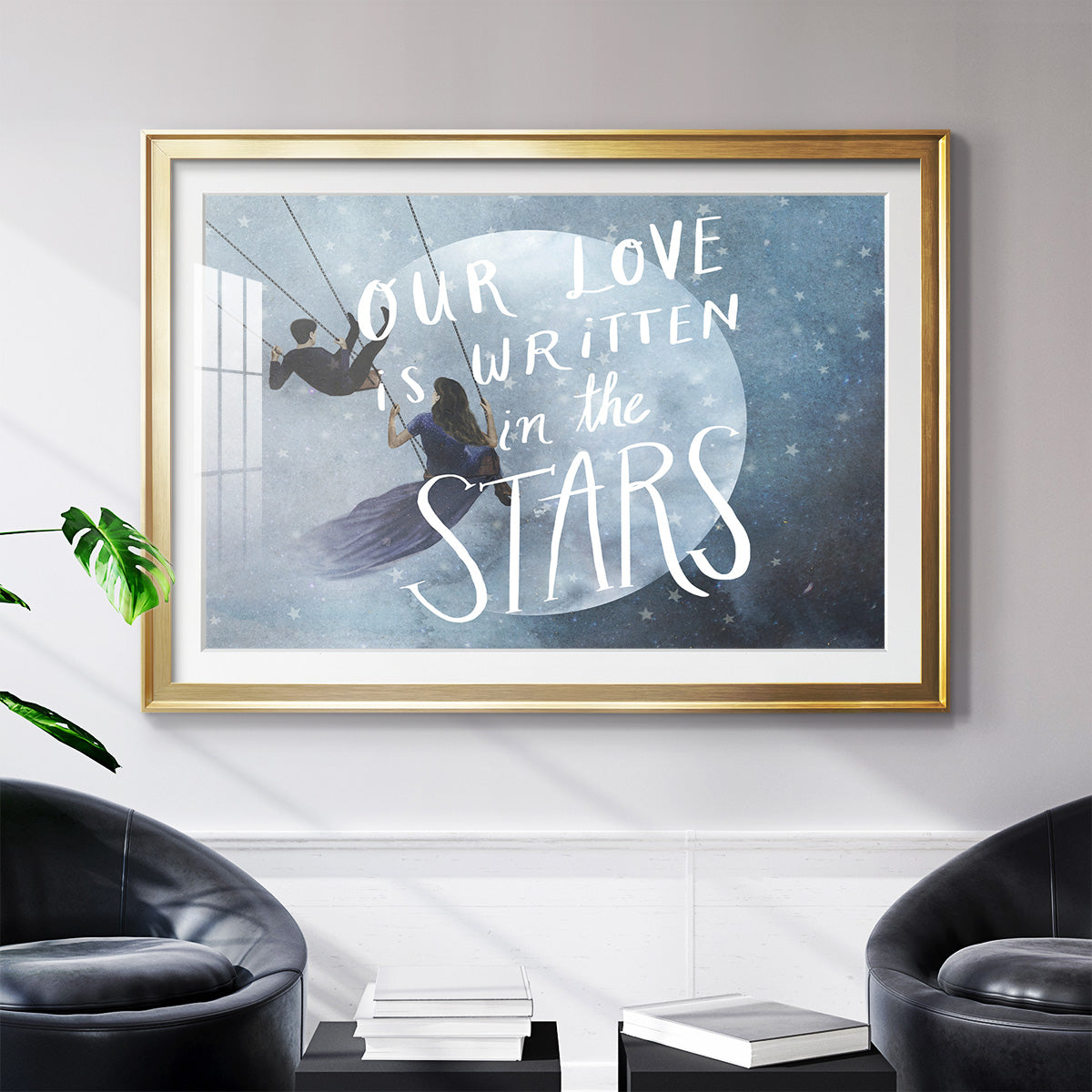Celestial Love Collection A - Modern Framed Art Print