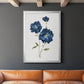 Blue Mums - Modern Framed Canvas Print