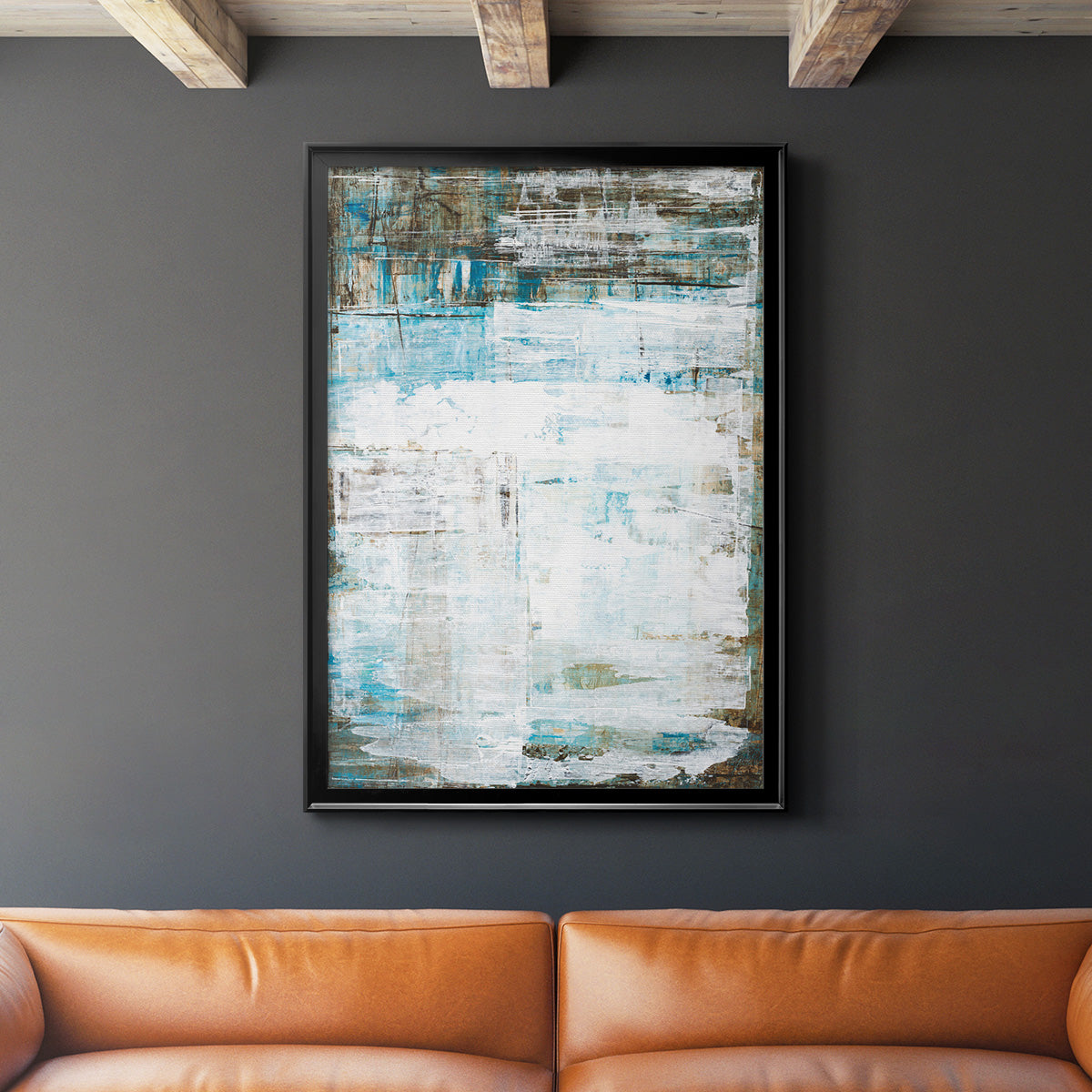Beach Glass - Modern Framed Canvas Print