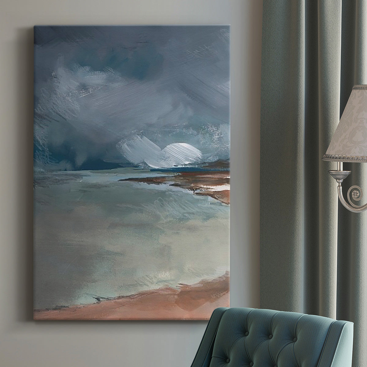 Sea Glass Storm I Premium Gallery Wrapped Canvas - Ready to Hang