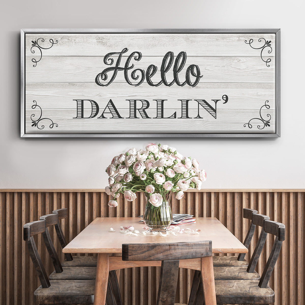 Hello Darlin' - Floater Framed Canvas Print
