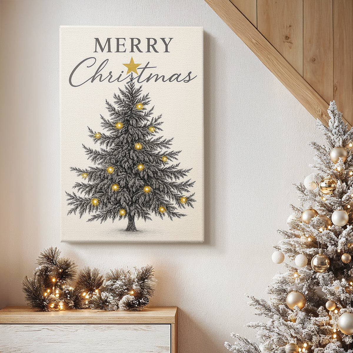 Pearled Blessing of Fir - Canvas Art Print