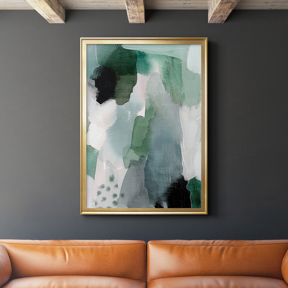 Turquoise Waters I - Modern Framed Canvas Print