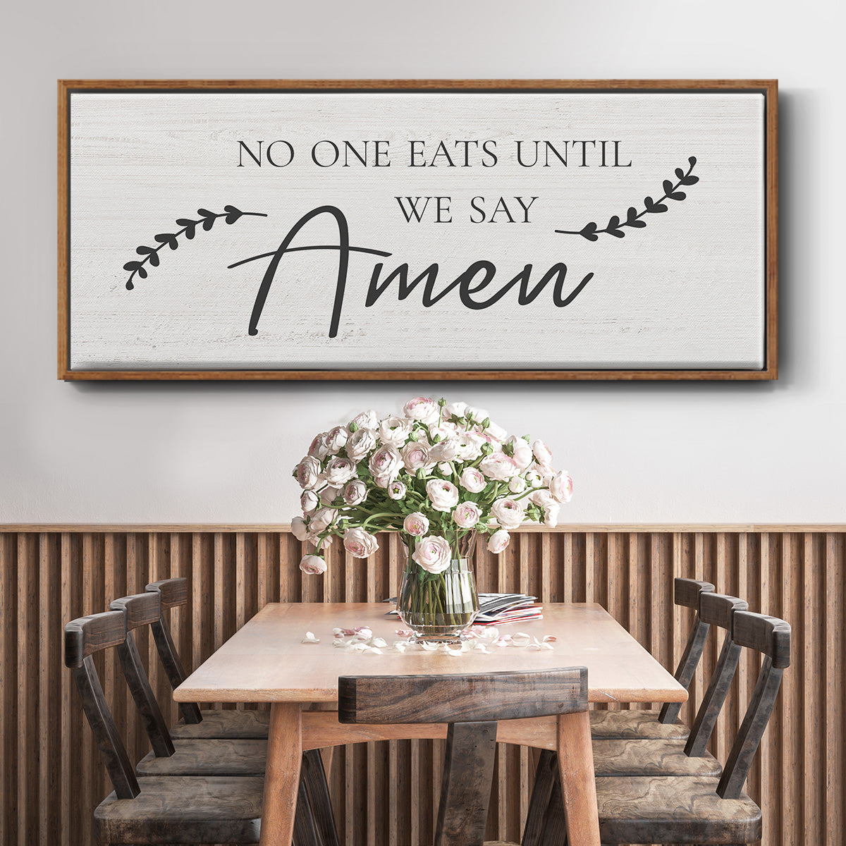 Say Amen - Floater Framed Canvas Print