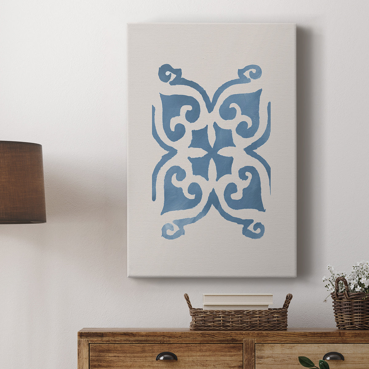 Monochrome Terra Mesa Tile II - Canvas Art Print