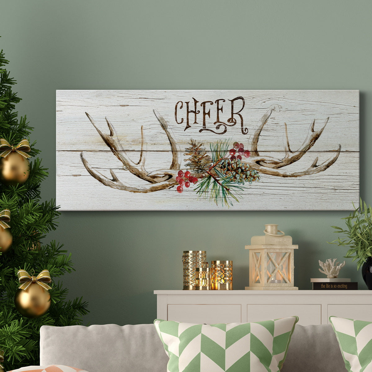 Rustic Cheer Premium Gallery Wrapped Canvas - Ready to Hang