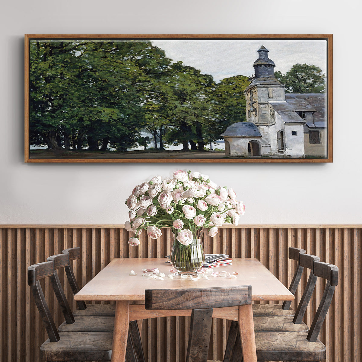 The Chapel Notre - Floater Framed Canvas Print