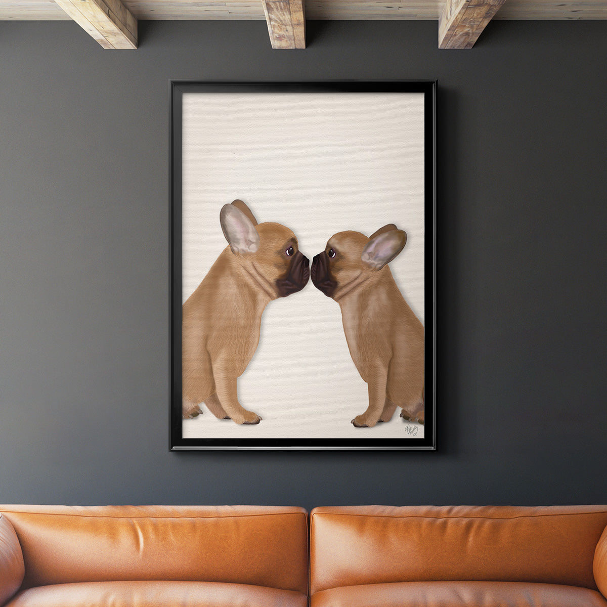 French Kiss Close Up I - Modern Framed Canvas Print