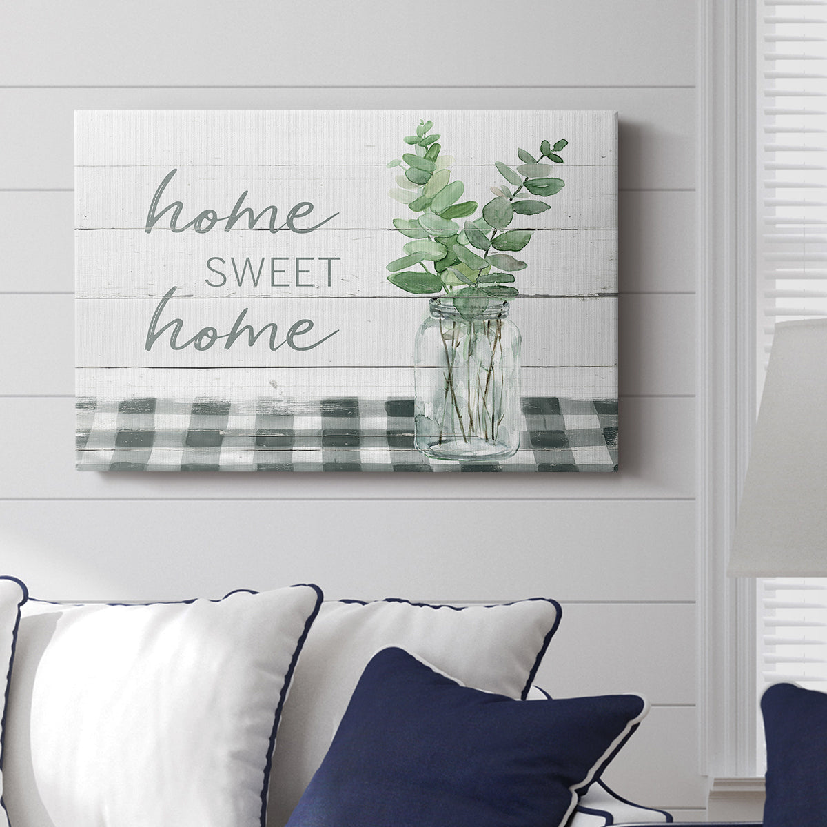 Eucalyptus Home Sweet Home - Canvas Art Print