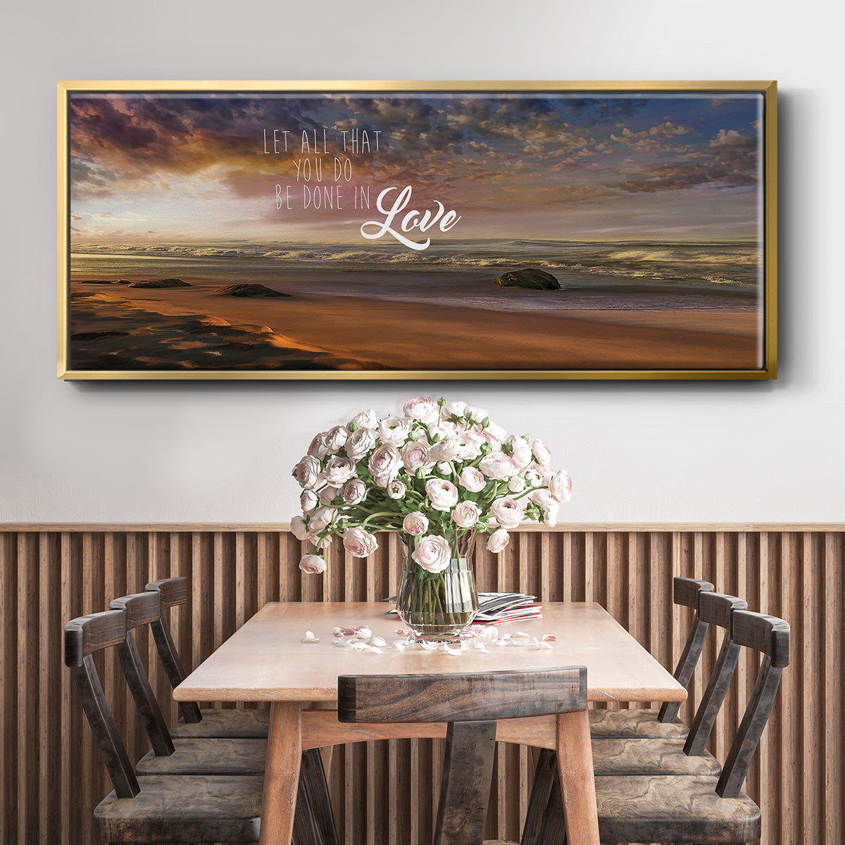 Be Done In Love - Floater Framed Canvas Print