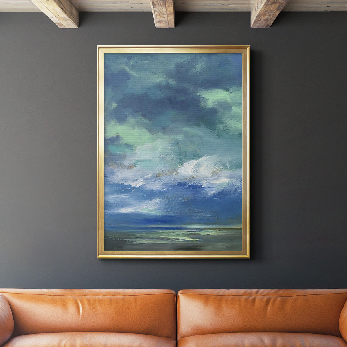 Island Morning - Modern Framed Canvas Print