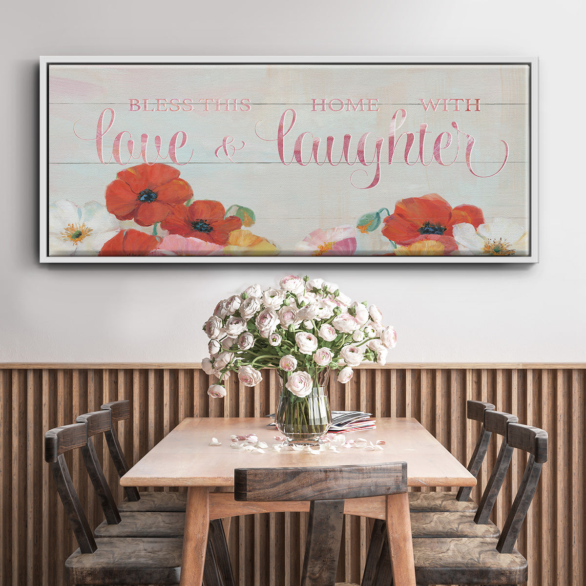 Bless this Home - Floater Framed Canvas Print