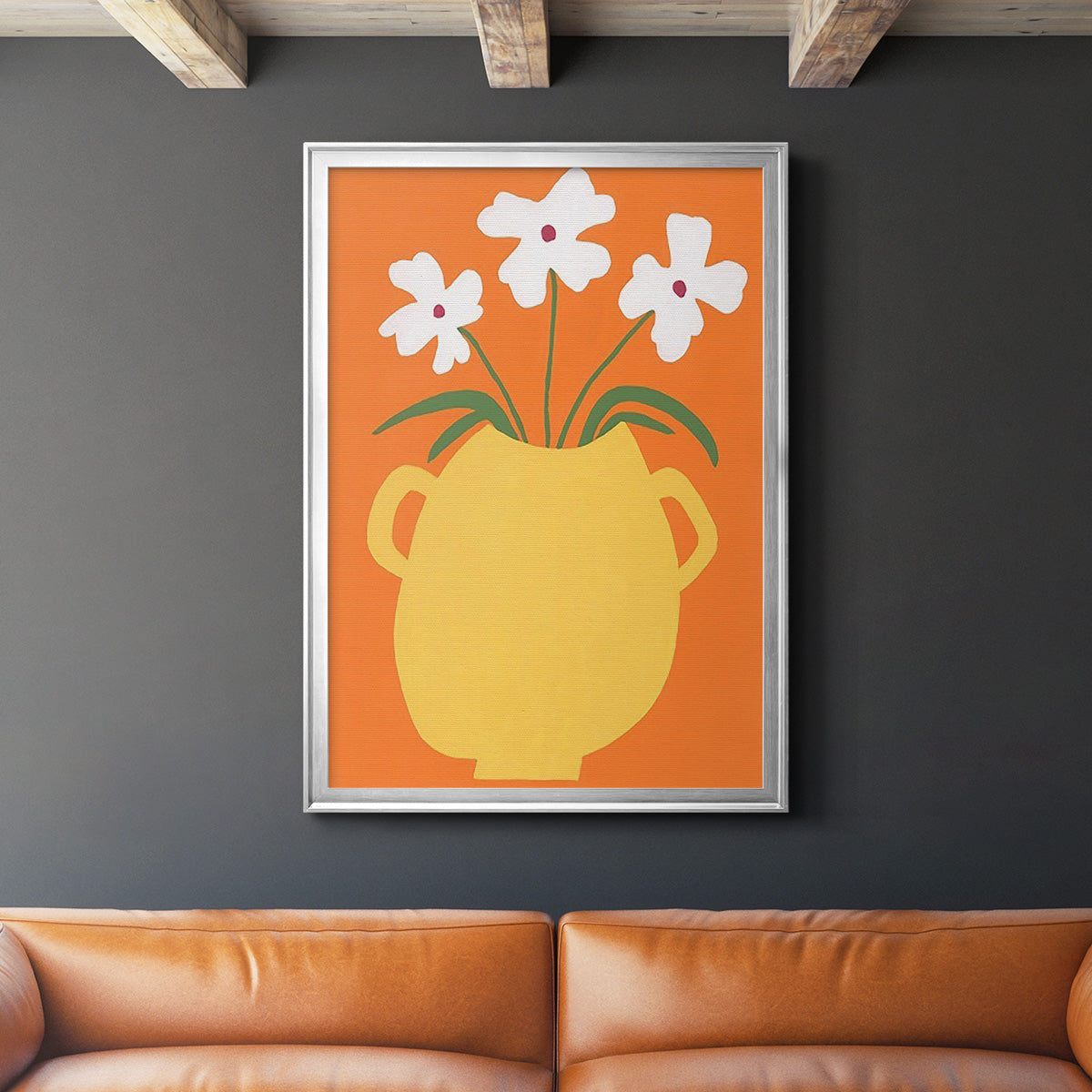 Modern Blooms II - Modern Framed Canvas Print