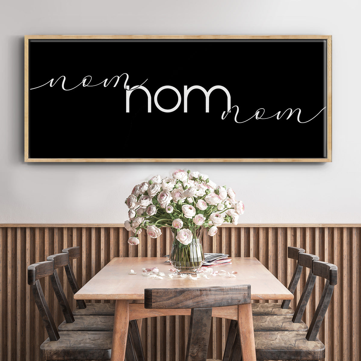Nom Nom Nom - Floater Framed Canvas Print