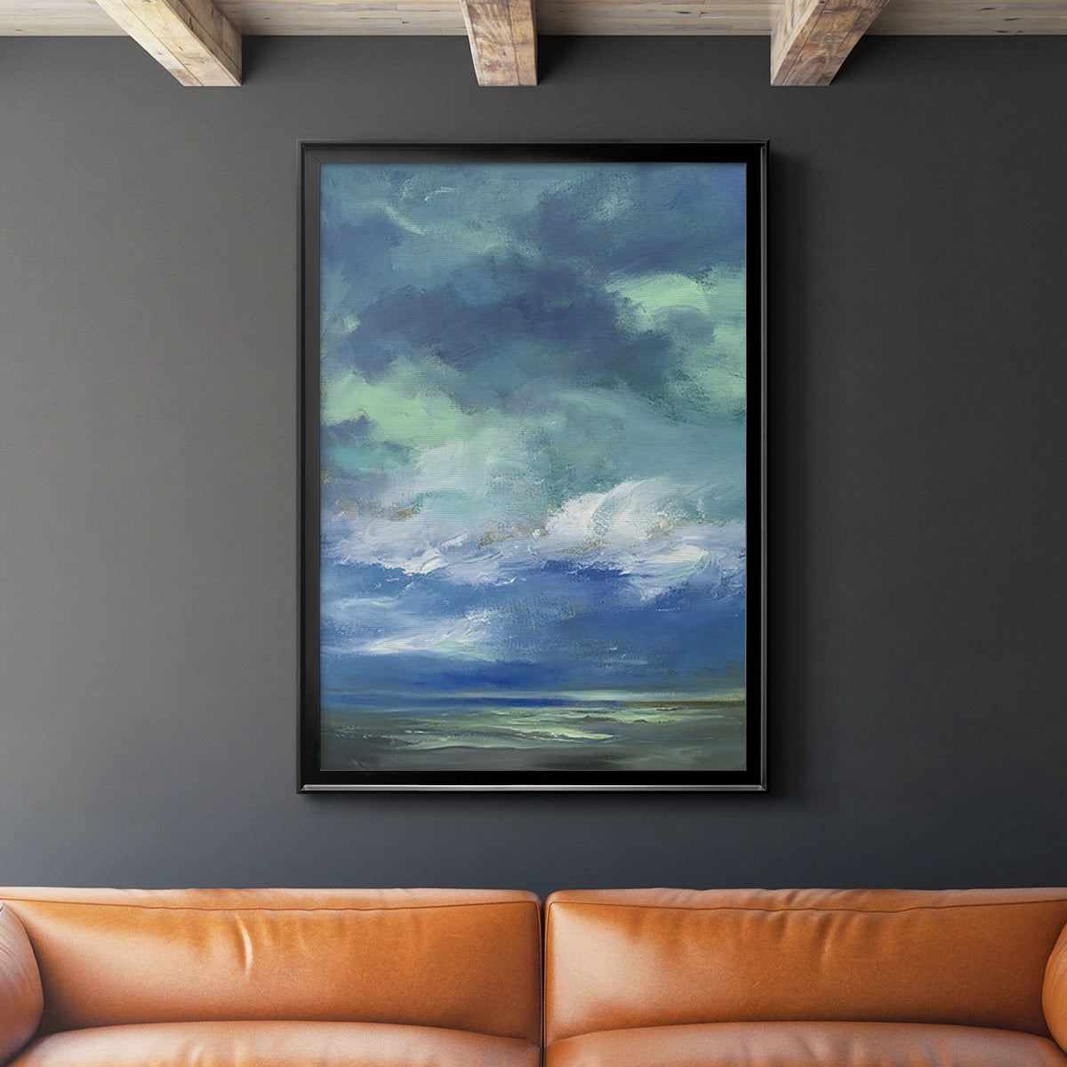 Island Morning - Modern Framed Canvas Print